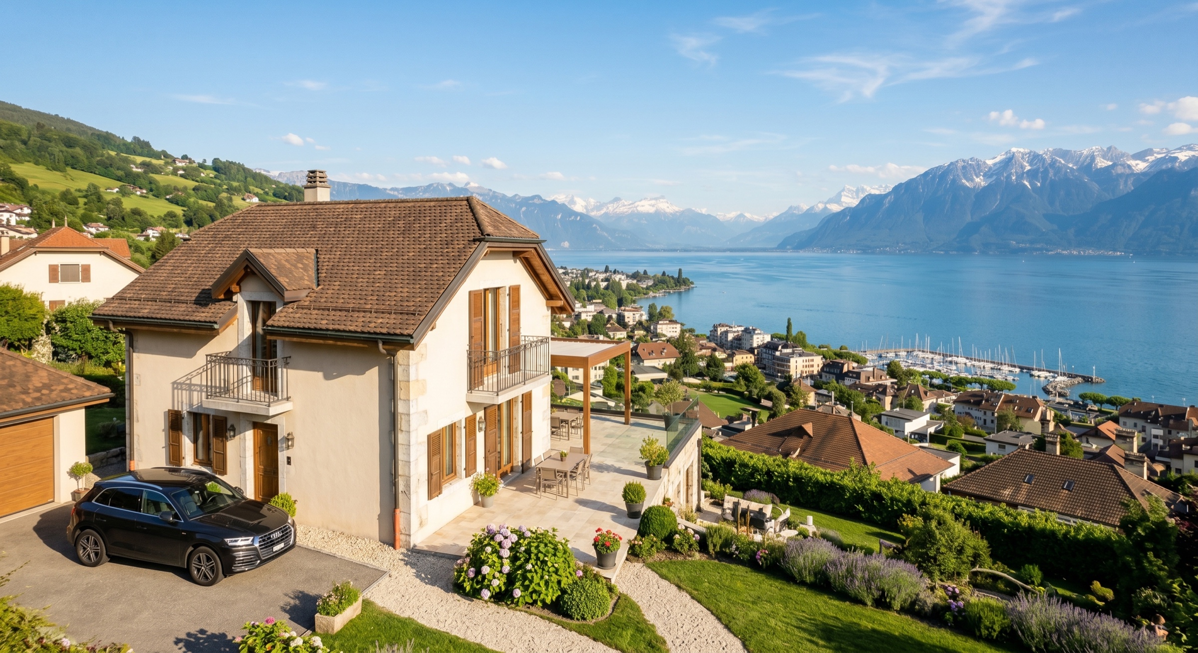 Vue de Thonon-les-Bains et du Léman